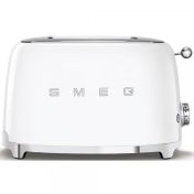 Тостер SMEG 50's Style, TSF01WHEU, 2 филии, 950 W, Бял