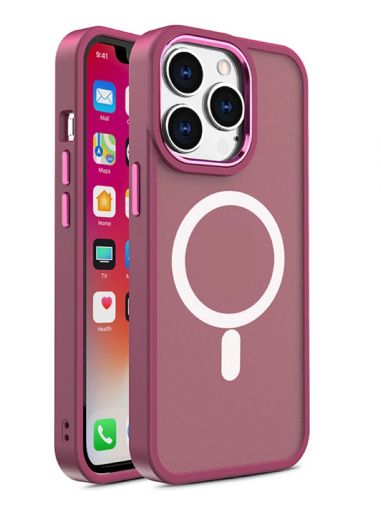 Калъф Hurtel Magnetic Color Matte Case iPhone 15 Pro Max Burgundy