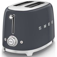 Тостер SMEG 50's Style, TSF01GREU, 2 филии, 950 W, Сребро