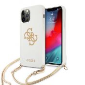 Калъф Original Faceplate Case Guess GUHCP12MLSC4GWH iPhone 12/12 Pro White Gold Chain