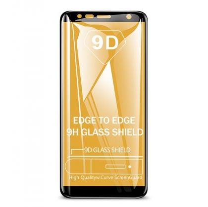 9D Стъклен Протектор Huawei Y5p Tempered Glass Full Glue Black
