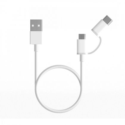 Кабел Xiaomi Mi 2-in-1 USB Cable Micro USB to Type-C White