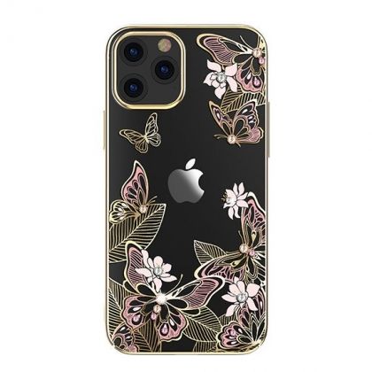 Калъф Kingxbar Butterfly Series Original Swarovski Crystals Case iPhone 12/12 Pro Pink