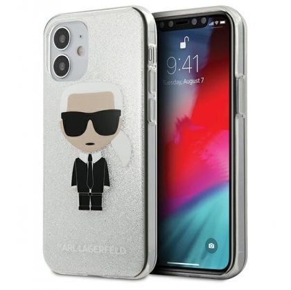 Калъф Original Faceplate Case Karl Lagerfeld KLHCP12SPCUTRIKSL iPhone 12 Mini Silver