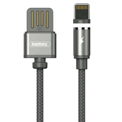 Кабел Remax Gravity RC-095i Magnetic USB / Lightning LED Cable 1m Black