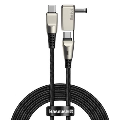 Кабел Baseus 2in1 USB-USB Type-C 100W 2m Black