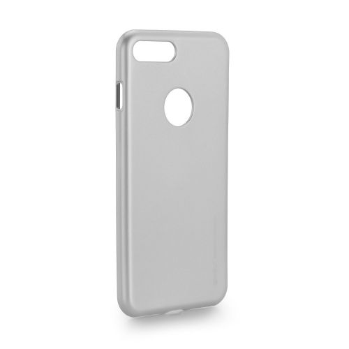 Калъф i-Jelly Case Mercury iPhone 7 Plus / 8 Plus silver with logo window