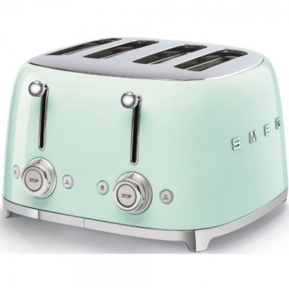 Тостер SMEG 50's Style, TSF03PGEU, 4 филии, 2000 W, Зелен