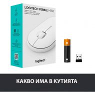 Безжична мишка Logitech Pebble M350 Wireless White