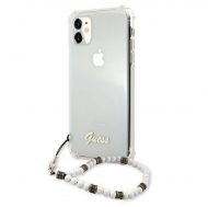 Калъф Original Faceplate Case Guess GUHCN61KPSWH iPhone 11 Transparent White Pearl