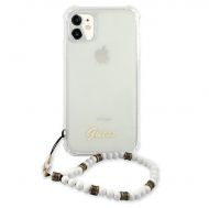 Калъф Original Faceplate Case Guess GUHCN61KPSWH iPhone 11 Transparent White Pearl