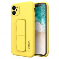 Калъф Wozinsky Kickstand Silicone Case Samsung Galaxy A32 Yellow