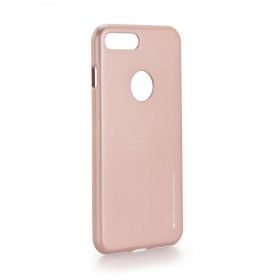 Калъф i-Jelly Case Mercury iPhone 7 Plus / 8 Plus gold with rose logo window