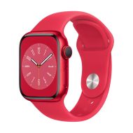 Apple Watch 8 41mm GPS Red Aluminium Case with Red Sport Band
