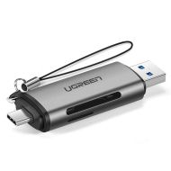 Адаптер Ugreen SD / micro SD card reader for USB 3.0 / USB Type C 3.0 Gray