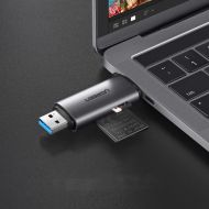 Адаптер Ugreen SD / micro SD card reader for USB 3.0 / USB Type C 3.0 Gray